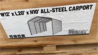12' W x 20' L x 10' Tall Steel Carport