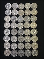 40 Washington Quarters (90% silver)