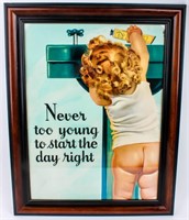 Framed Vintage Kolynos Toothpaste Cardboard Ad