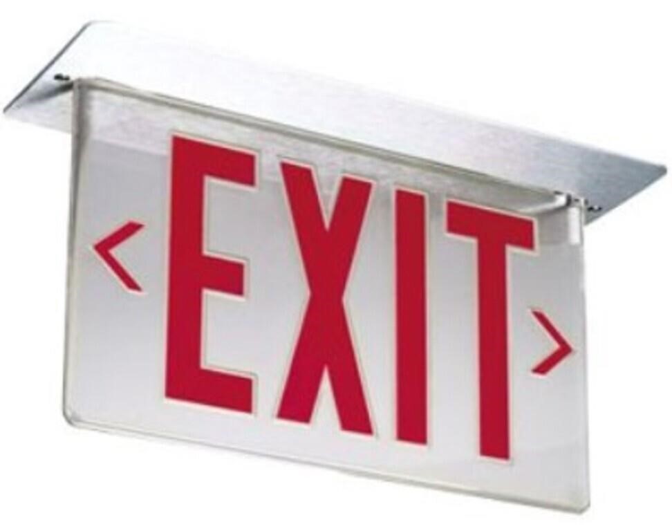 LED Edge-Lit Emergency Exit Assembly