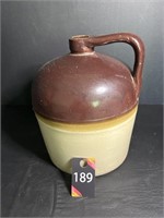 Crock 2-Toned Jug 9"Dia x 10"H