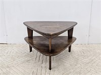 TRI FORM TWO TIER MAPLE TABLE BY LAZIO HOENIG