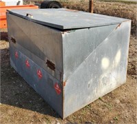 Large metal storage container with fold down