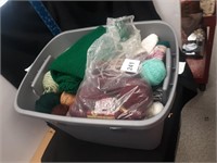 Tote of Misc. Yarn