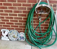 Garden Lot with Hose, Nozzles and Decor