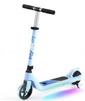 LIGHT BLUE ELECTRIC SCOOTER FOR KIDS AGED 6-10