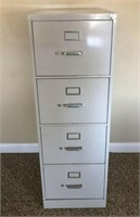 5 drawer tan Metal File Cabinet no key