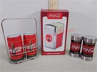 Coca-cola Napkin Dispenser & Salt & Pepper
