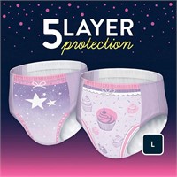 Girls' Bedwetting Underwear,Size Large