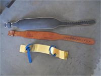 3 Power Lift Belts (One Leather Carved )