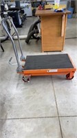 Central Hydraulic Scissor Lift Cart, 1000lb