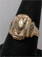 1965 10Kt Gold Jostens Class Ring Size 10, Weighs