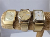 (3) Men's Wristwatches