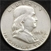 1949-P Franklin Silver Half Dollar Nice