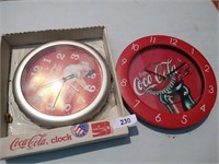 (2) Coca-Cola Clocks
