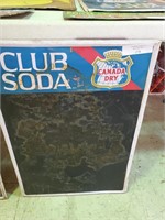 Club Soda Menu Board