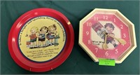 Campbell soup tray plus clock