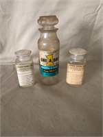 3 Vintage Medicine Bottles