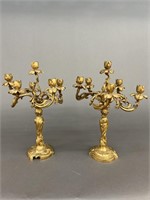 2 Louis XIV style candlesticks.
