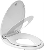 Elongated Toilet Seat with Built in Potty Training