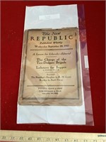 The New Republic Newspaper September 1927