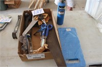 MISC TOOLS, SAWS, SNIPS, PROPANE TORCH ETC
