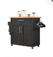 Odedah Black Beech Kitchen Cart