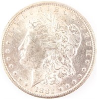 Coin 1882-CC Morgan Silver Dollar Almost Unc.