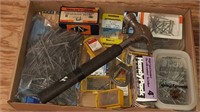 Box of Hardware with a hammer