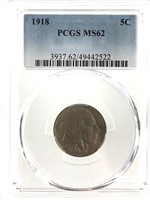 1918 Buffalo Nickel PCGS MS62