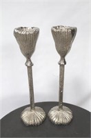 Chelsea House pair metal candle holders