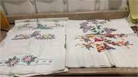 5 SETS OF HAND STITCHED PILLOWCASES