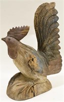 Vintage Hand Carved Rooster