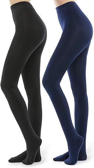 G&Y 2 Pairs Fleece Lined Tights for Women