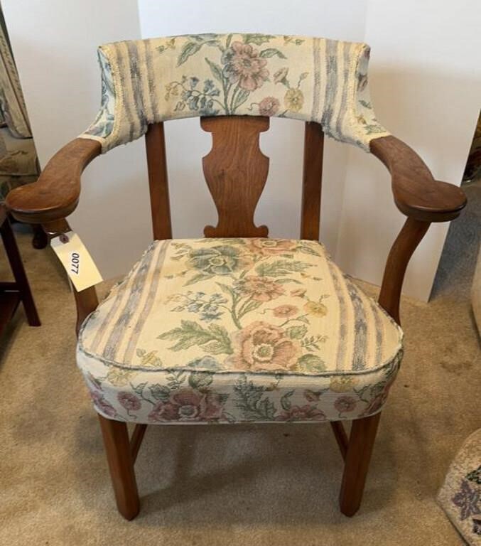 ANTIQUE OFFICE SIDE CHAIR