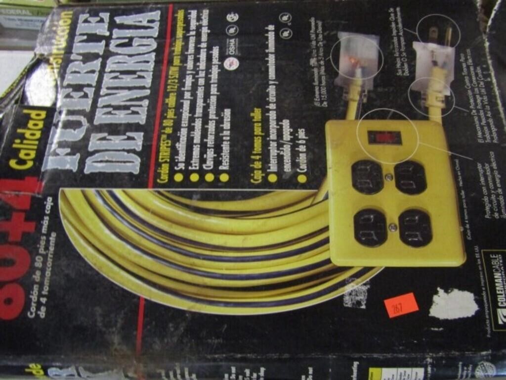 CONSTRUCTION EXTENSION CORD & OUTLET BOX
