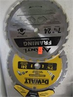 2-- 7 1/4 CIRCULAR SAW BLADES