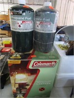 COELMAN PROPANE CAMP LANTERN W/ FUEL