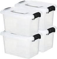 Cqhxvw Clear Storage Bins 4 Pack Clear