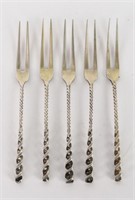 WHITING STERLING SILVER HORS D'OUEVRES FORKS