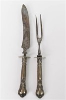 GORHAM STERLING SILVER HANDLE CARVING SET