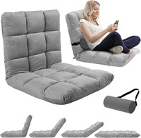 2Pk Memory Foam Floor Chair and Lumbar Pillow Set