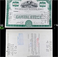 December 30 1949 Stock Certificate 'Seatrain Lines