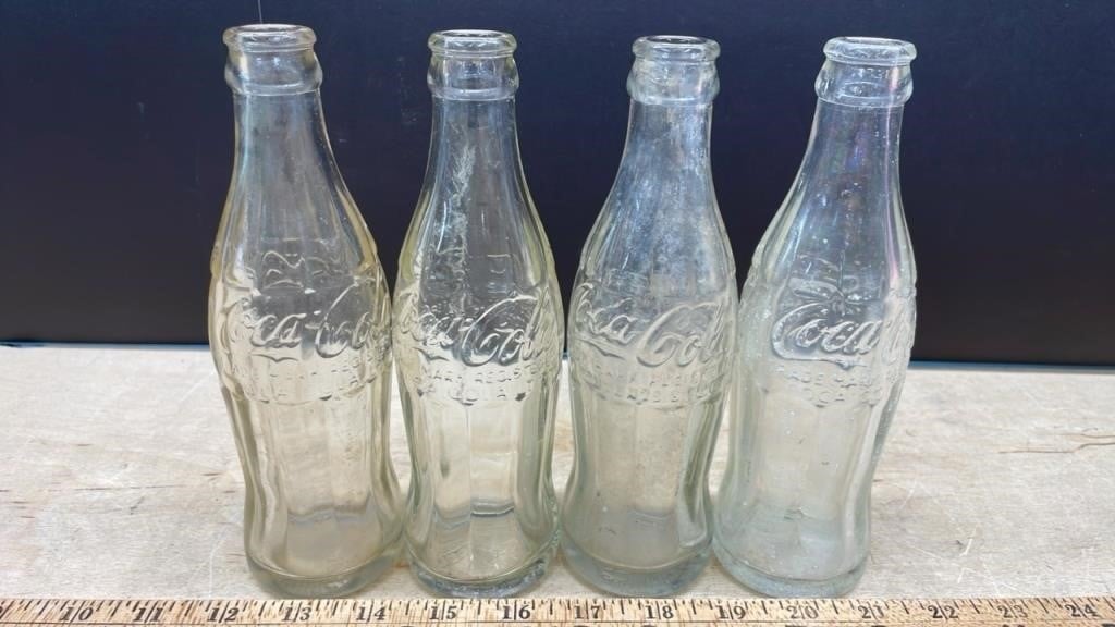 4 Vintage Coca-Cola Bottles