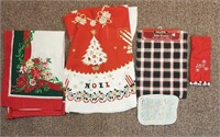 Group of Christmas Linens