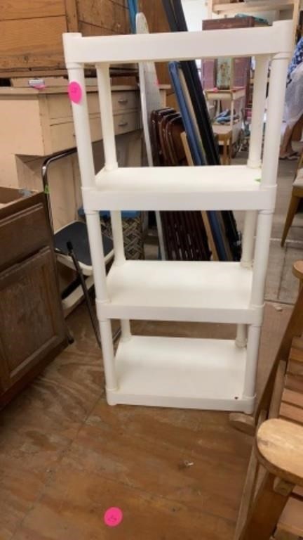 PLASTIC 4 SHELF STAND, 48x22x15