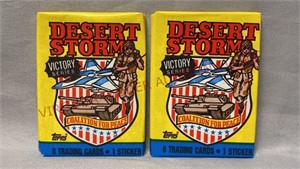 2 Desert Storm Packs 1992 Topps