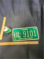 1979 IA Truck License Plate HL 9101