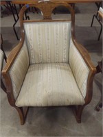 ANTIQUE ROCKING CHAIR W/ MOTHER OF PEARL INLAY