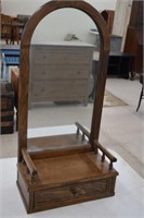 Hanging Wooden Mirror w/ Drawer